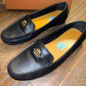 Coach Opal Pebble Grain Leather Black Loafers